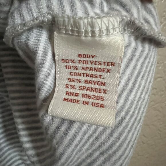 Sundance Creative Type Floral Mesh Overlay Stripe Top Sz M Stretchy Boho - Picture 5 of 5